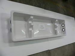 55" Fishing Rod gunnel storage insert - 2 rod Square Back - White