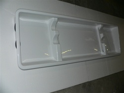 55" Fishing Rod gunnel storage insert - 2 rod Tapered - White 