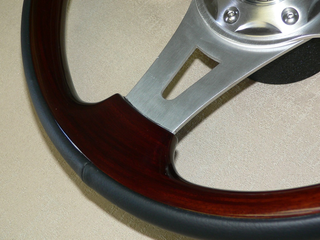 Steering Wheel leather/Cherry 3 spoke - Kit