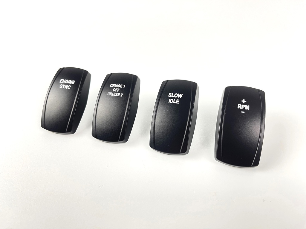 C5 Engraved Actuator/Cover Cummins Engine Control 4pc Kit