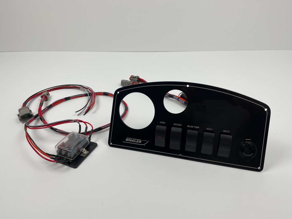 Fully Wired Replacement Panel w/ Rocker Switches - Boston Whaler 16 Dauntless 15-17 Montauk