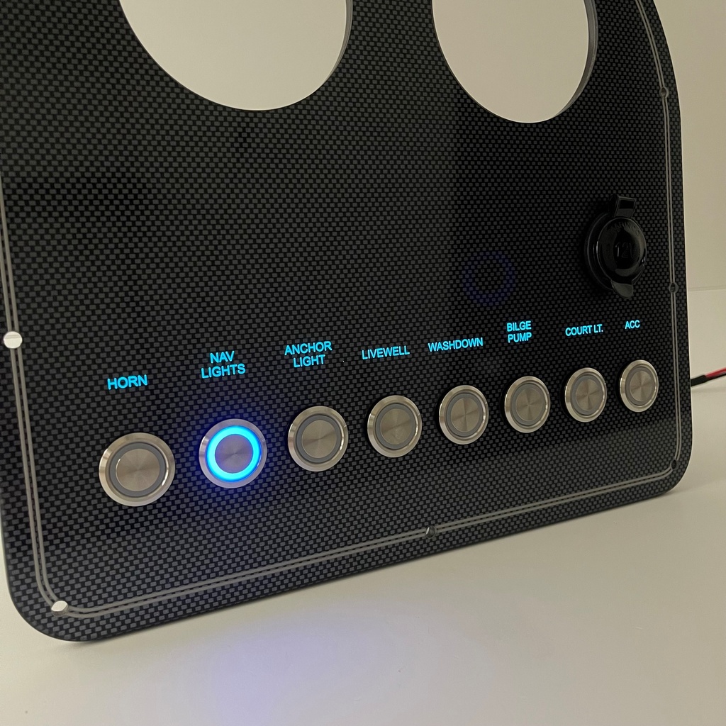 Fully Wired Replacement Panel w/ Pushbutton Switches - Hydrasports 212CC