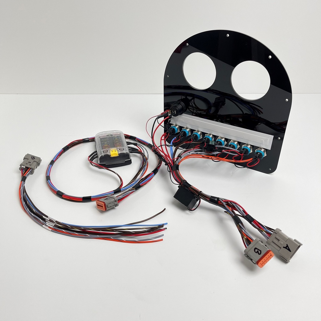 Fully Wired Replacement Panel w/ Pushbutton Switches - Hydrasports 212CC