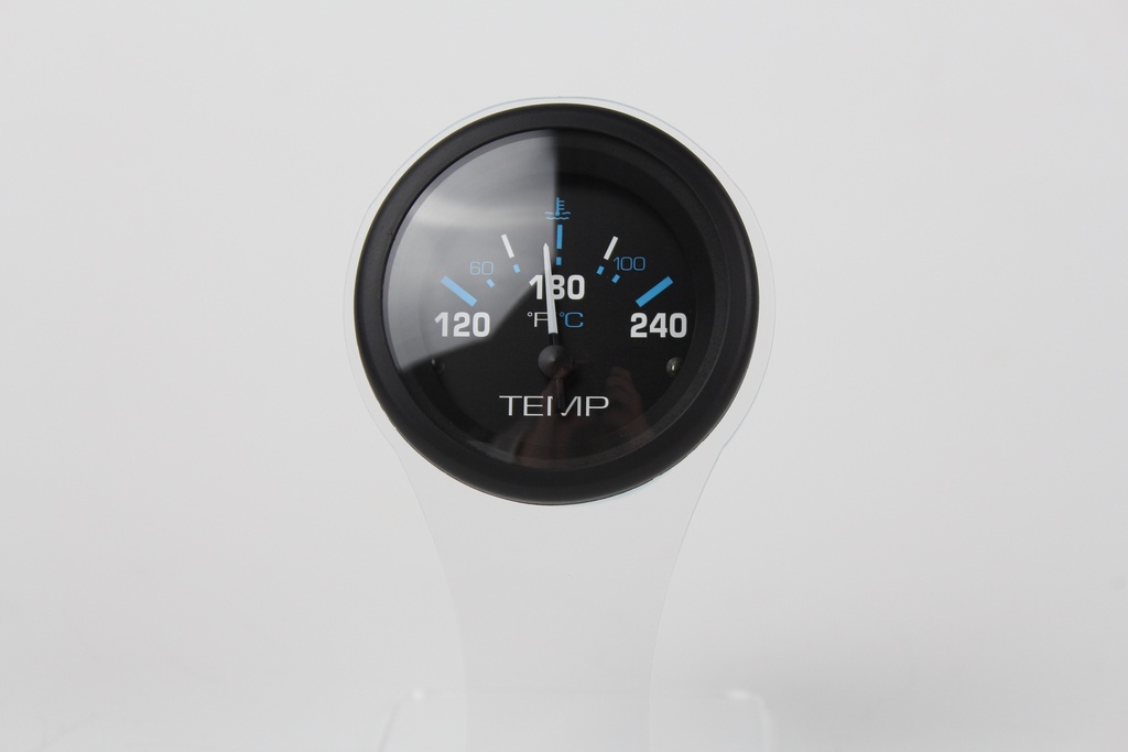 Eclipse Blk-Wh-Blu Water Temperature Gauge, I/O Elect 120-240F