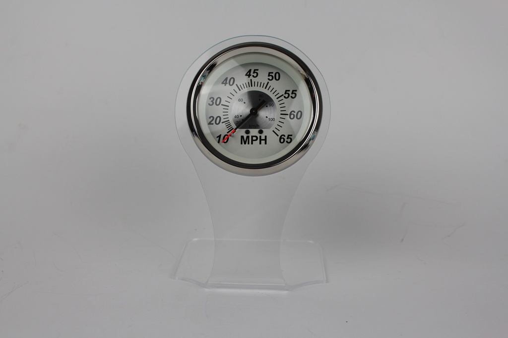 White Sterling Speedometer, Head Only 65 MPH 3"
