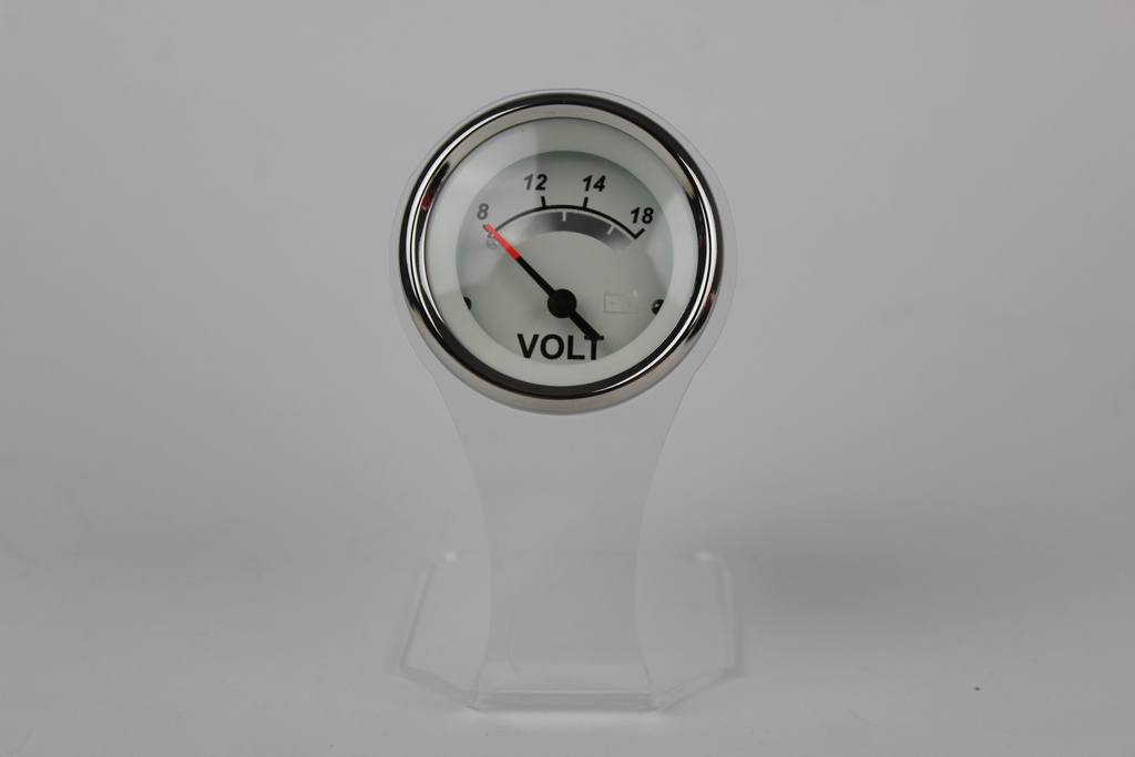 White Sterling Voltmeter 8-18 Volts