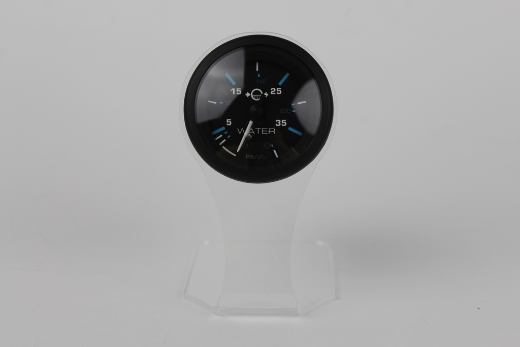 Eclipse Blk-Wh-Blu Water Pressure Gauge Only, O/B 40 psi