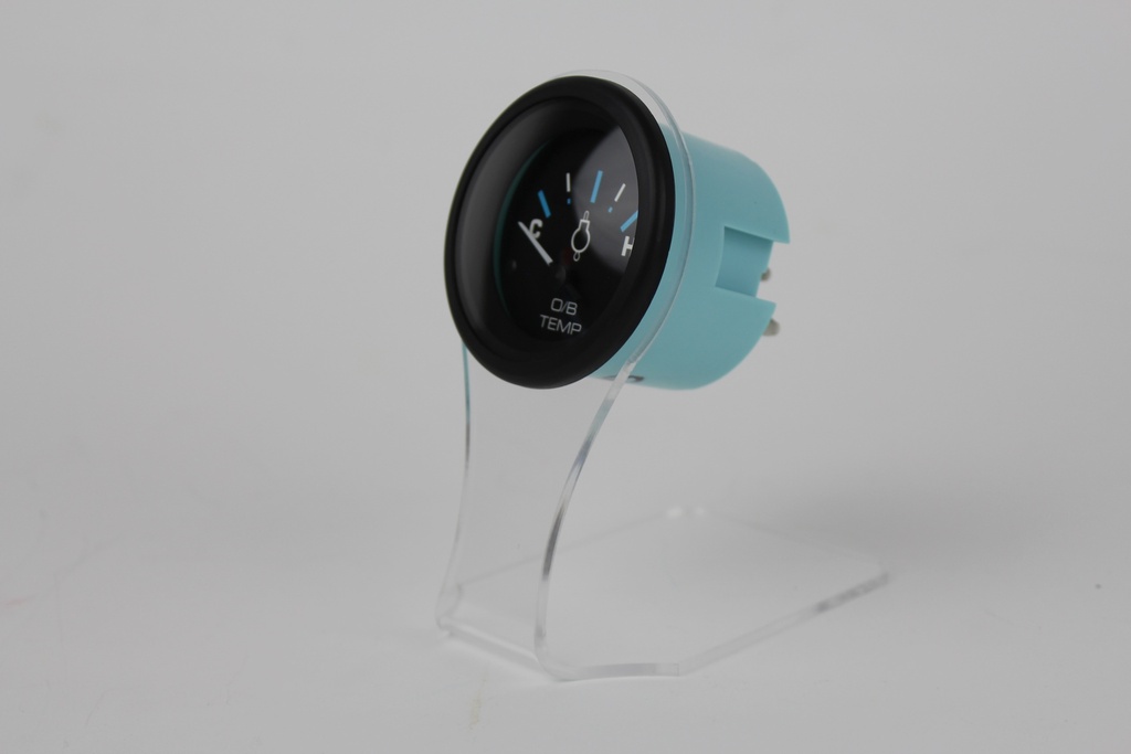 Eclipse Blk-Wh-Blu Water Temperature Gauge, O/B