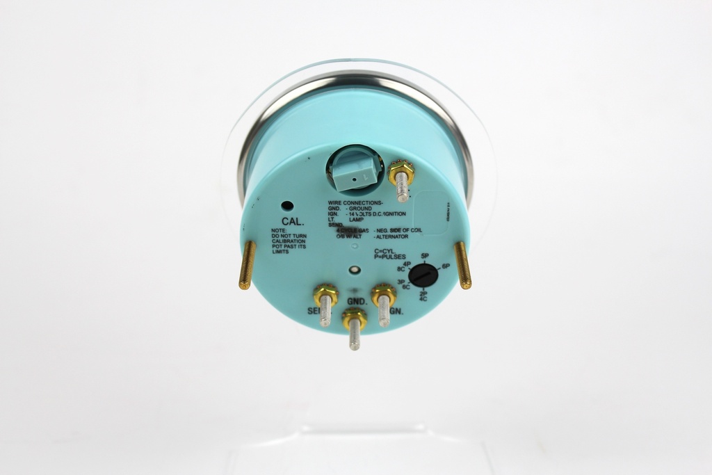 Black Sterling Tach, O/B & 4 Cycle Gas 7K 3"