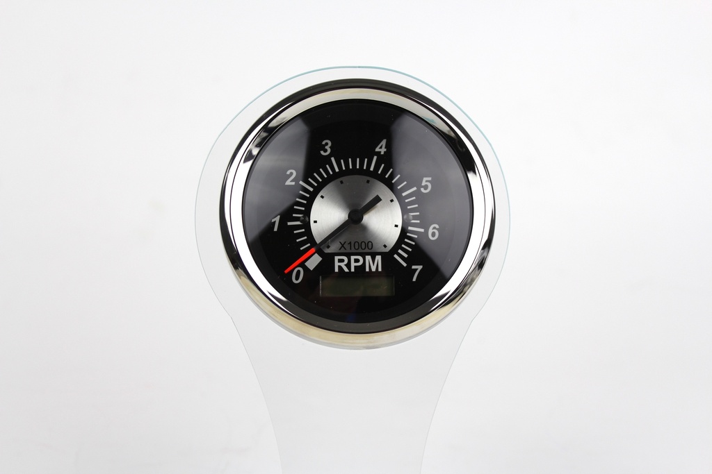 Black Sterling Tach/LCD Hr, O/B & 4 Cycle Gas 7K 3" 