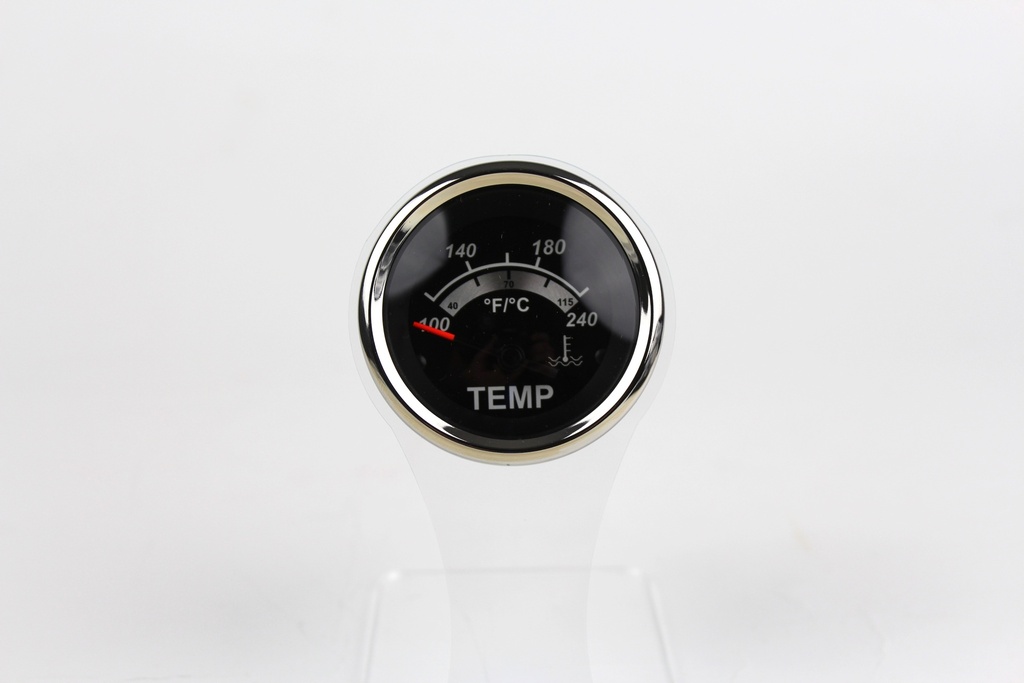 Black Sterling Water Temperature Gauge, I/O Elect 100-240F