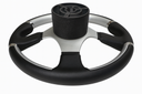 Steering Wheel Leather/Silver 3 Spoke - Kit 360