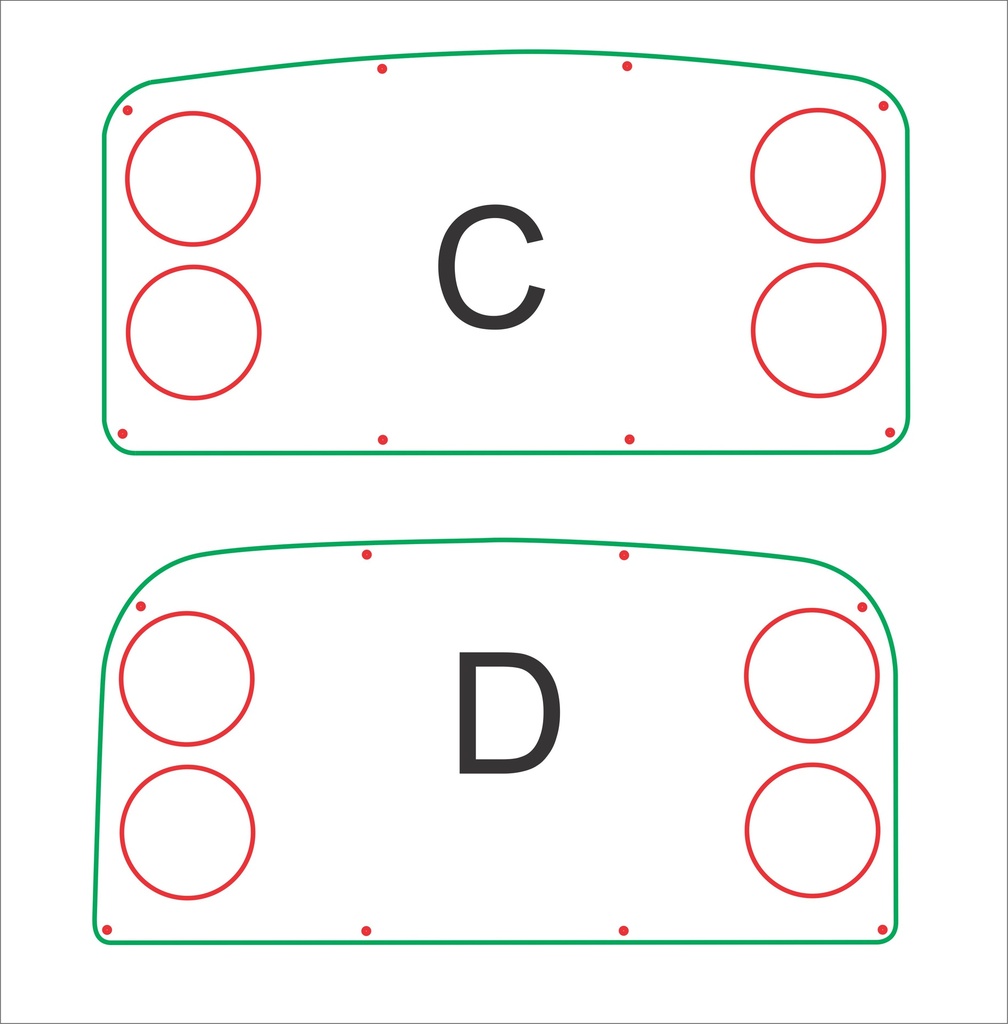 390 420 36 38 39 40 42 44 500 52 Sundancer & Sedan Bridge - Gauge Panel Only