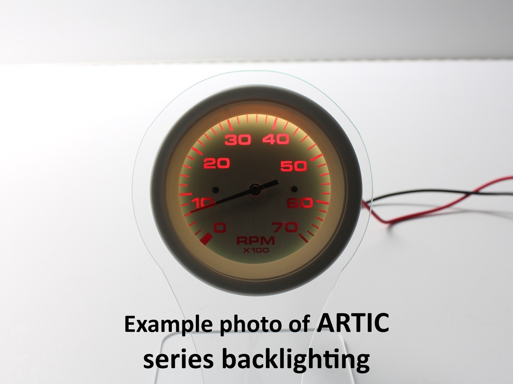 Arctic 3" Tachometer 0-7000 RPM Stud 68374