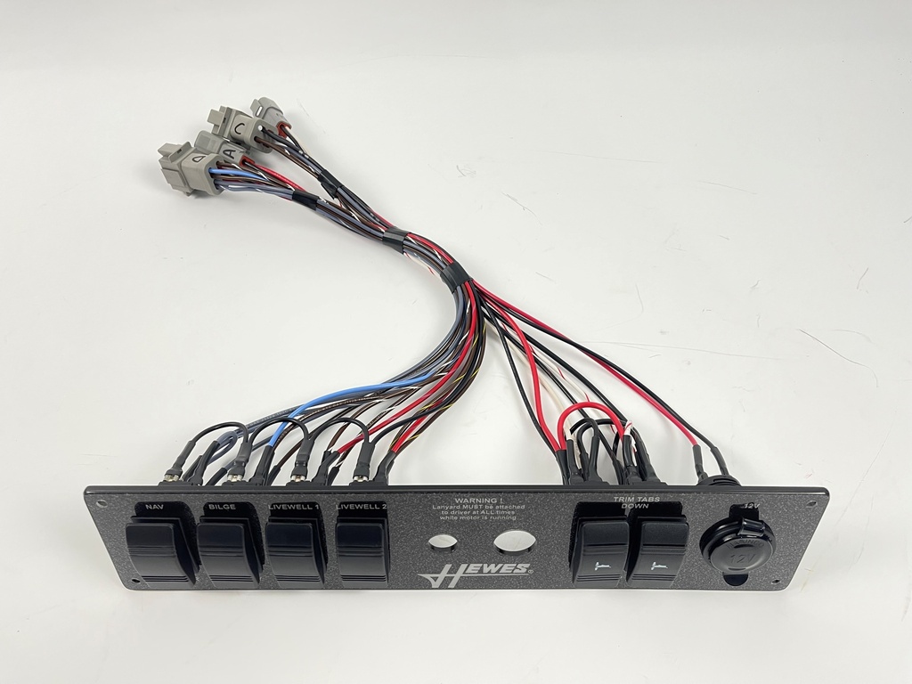 Fully wired Replacement Switch/Instrument Panel - Hewes RF16 14 x 3