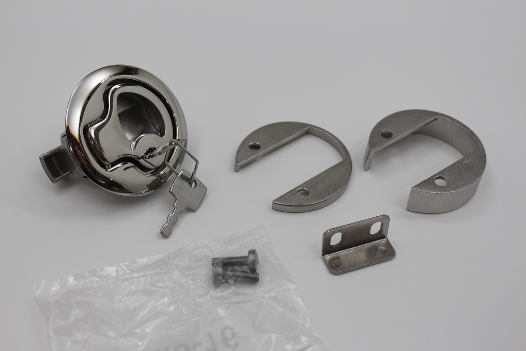 Southco M1 push to close slam latch, medium size, key locking, Stainless Steel