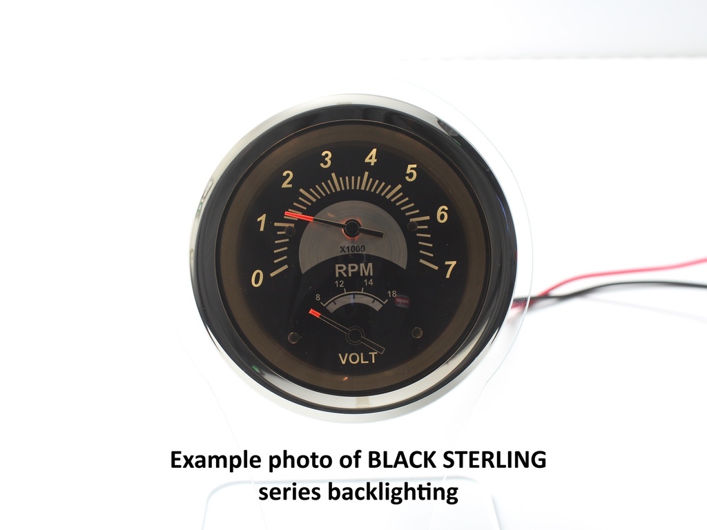 Black Sterling Multi Function 3" Fuel, Volt, Oil, Temp Gauge 69129SEF
