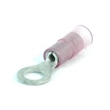 Ring Terminal, Wire Gauge 22-18 AWG, Stud Size #10, Nylon Insulated w/ Extra Sleeve