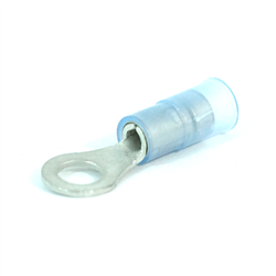Ring Terminal, Wire Gauge 16-14 AWG, Stud size # 10, Nylon Insulated w/ Extra Sleeve
