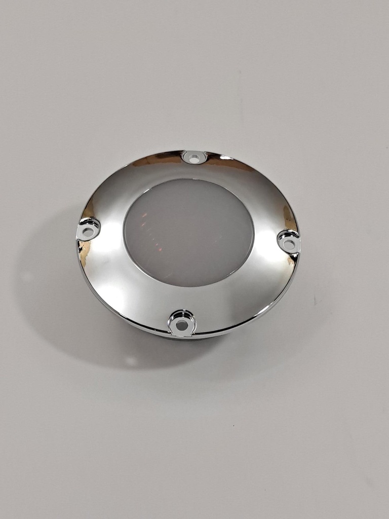 Barnegat Flush Mount Light,  Chrome housing, frosted lens. QL-CL-CH-F