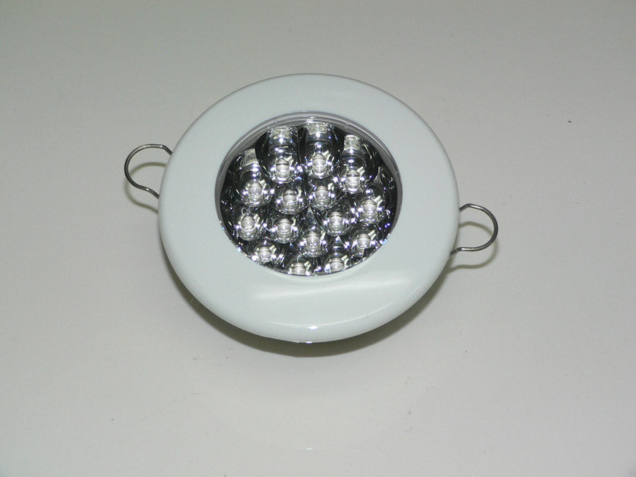 Barnegat Flush Mount Light, Clear lens, Blue LED, Tension Mount. QL-CL-TM-LED-B
