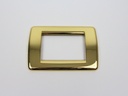 Vimar Polished Gold 3 Module Cover Plate, Round Corners 16753.32