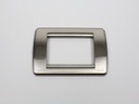 Brushed Nickel 3 Module Cover Plate, Round Corners