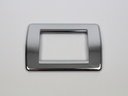 Vimar Chrome 3 Module Cover Plate, Round Corners 16753.36