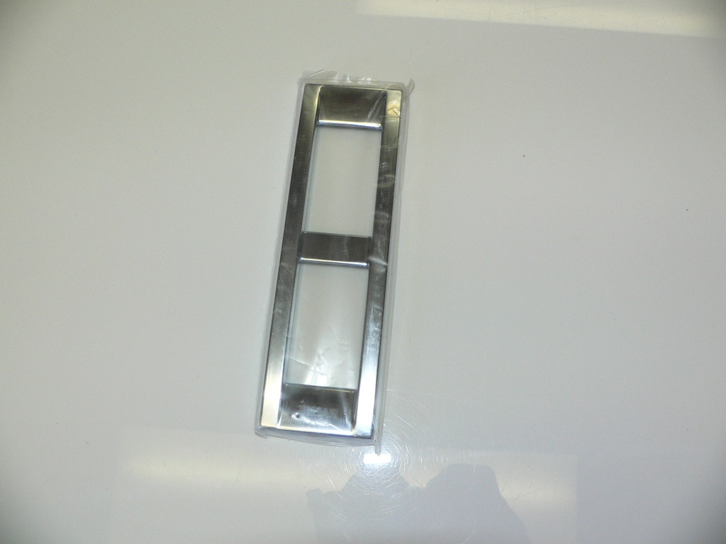 Vimar Classica Cover Plate 2 Module Chrome Square Corners 16782.36