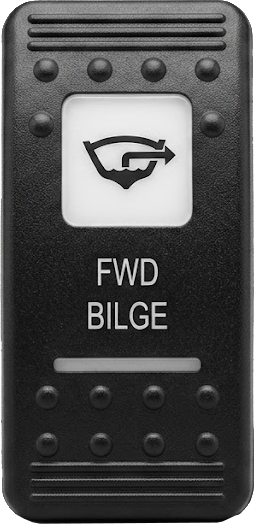 C2-AD Carling Contura II rocker switch actuator - Fwd Bilge Logo