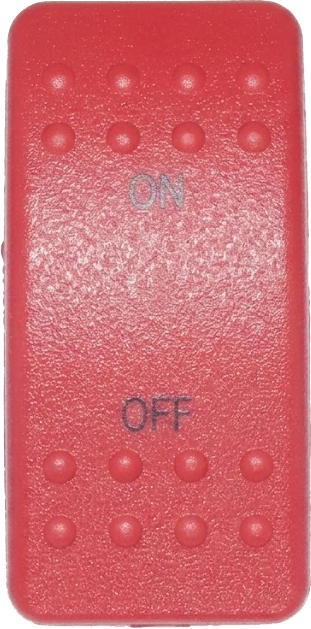 C2-AT Carling Contura V series rocker switch actuator - Red On/Off Text
