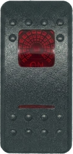 C2-AV Carling V series rocker switch actuator - Red Box Lens and red bar lens