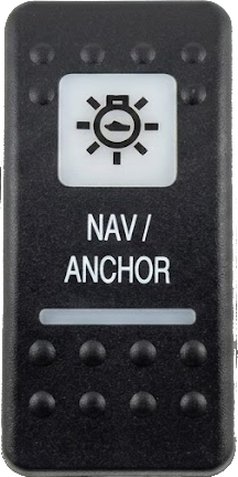 C2-F Carling Contura II V series rocker switch actuator - Nav/Anchor logo