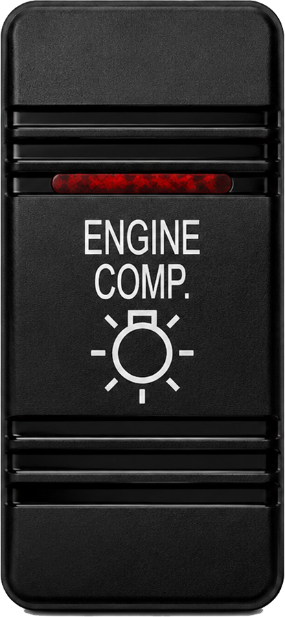 C3-AI Carling Contura II V series rocker switch actuator - Engine Comp w/Single Red Lens