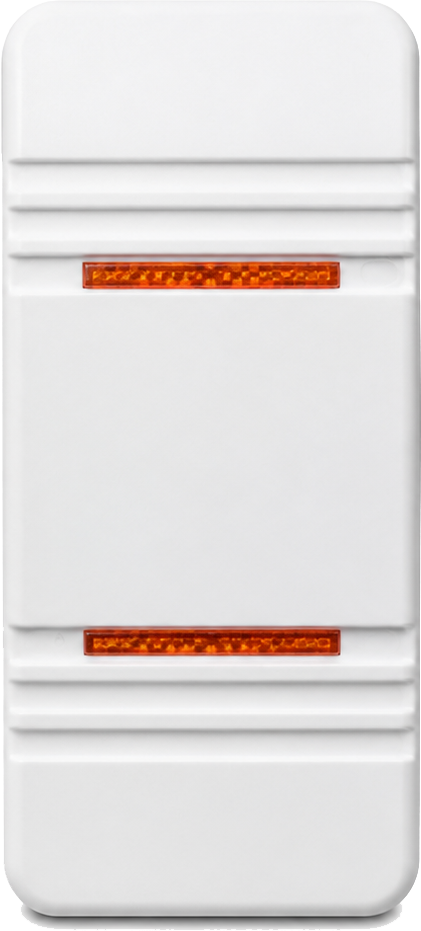 C3-AK Carling Contura II V series rocker switch actuator - White Double Amber Lens