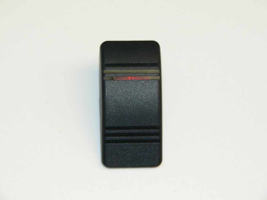 C3-D Carling Contura III V series rocker switch actuator - Black w/Single Red Lens
