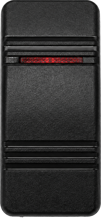 C3-D Carling Contura III V series rocker switch actuator - Black w/Single Red Lens