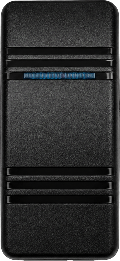 C3-F Carling Contura III V series rocker switch actuator - Black w/Single Blue Lens