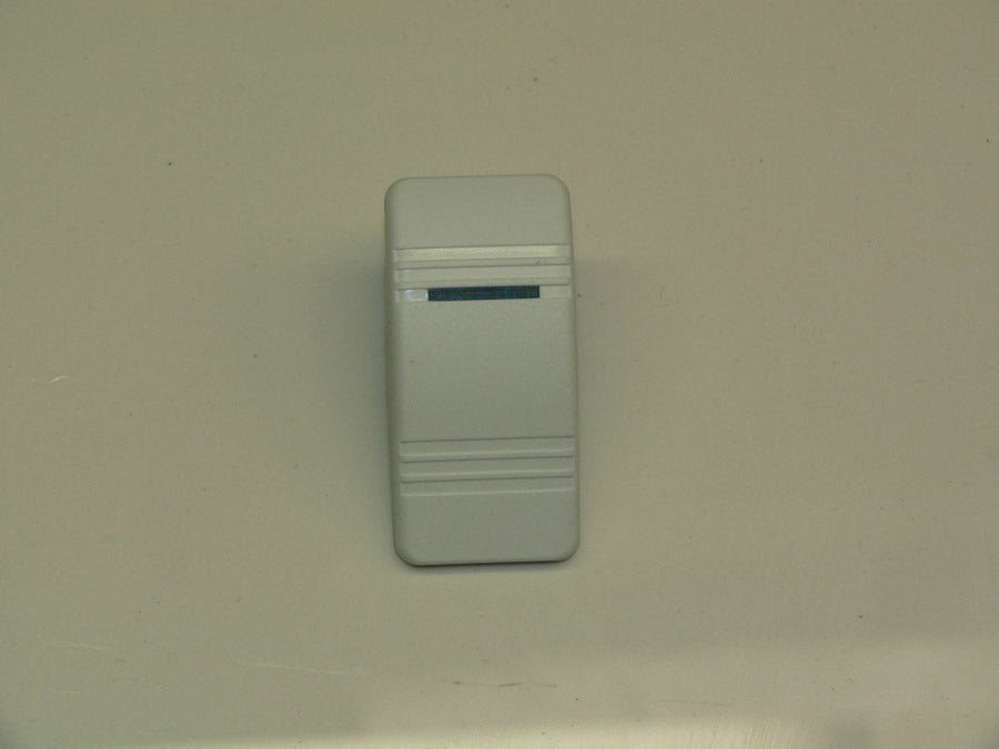 C3-G Carling Contura III V series rocker switch actuator - White with blue lens