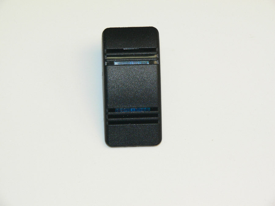 C3-H Carling Contura III V series rocker switch actuator - Black w/Double Blue Lens