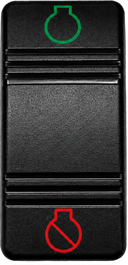 C3-K Carling Contura III V Series Rocker Switch Actuator - Black w/ Start and Stop Symbols