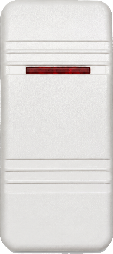 C3-V Carling Contura III V series rocker switch actuator - White w/Single Red Lens