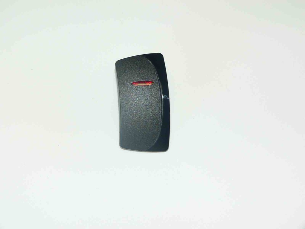 C4-M Carling Contura V series rocker switch actuator- Black with Single Red Lens Right Orientation