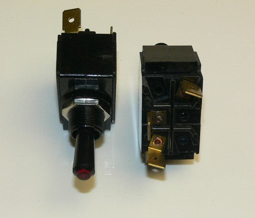 LT-1511, Carling SPST ON/OFF Lighted Tip Toggle Switch, Black Handle, 3 Terminal
