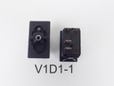 V1D1-1Carling ON/OFF single pole V-series rocker switch w/independent 12V lamp