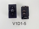 V1D1-5 Carling ON/OFF w/ Two 12V Lamps (use w/engraved actuators)