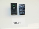V2BA-1 Carling (ON)/OFF Momentary single pole rocker switch w/independent 24V Green LED lamp in position #1