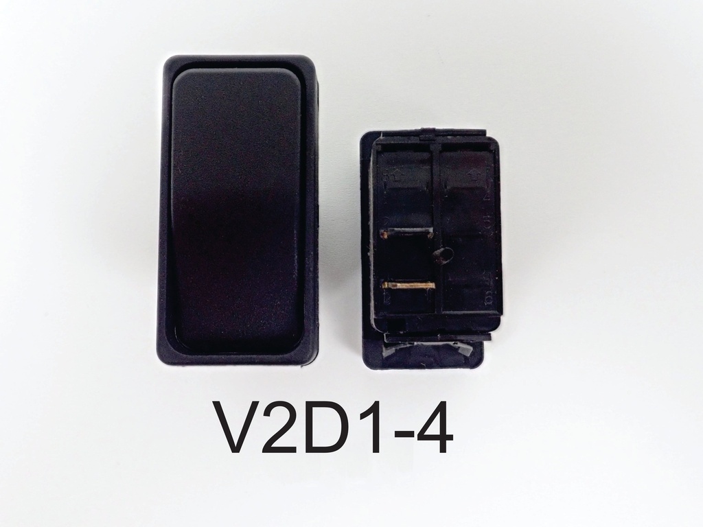 V2D1-4 Carling (ON)/OFF Momentary single pole rocker switch Raised bracket w/actuator no lamp