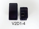 V2D1-4 Carling (ON)/OFF Momentary single pole rocker switch Raised bracket w/actuator no lamp