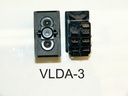 VLDA-3 Carling (ON)/OFF/(ON) double pole momentary rocker switch,  clear lamps in position #1 & 2